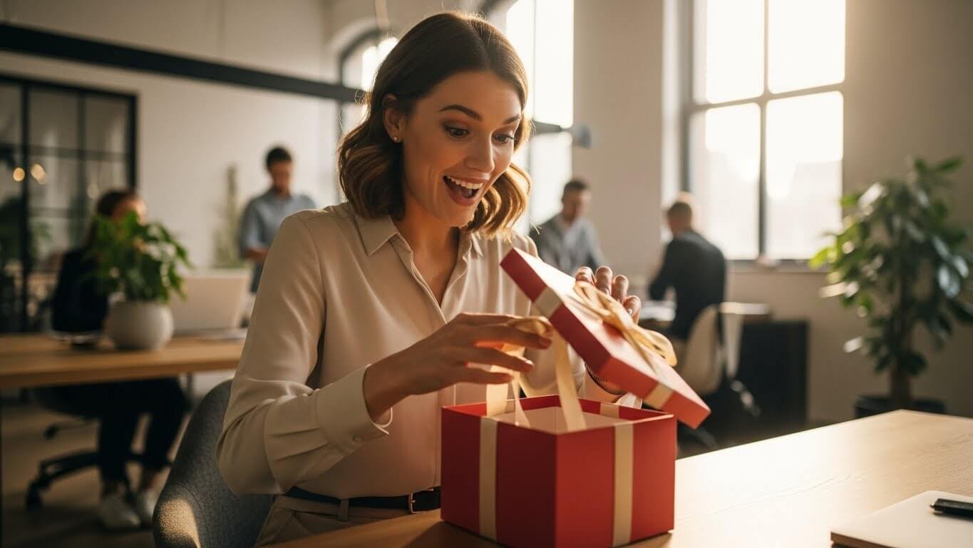 Team dat samen een moment viert